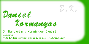 daniel kormanyos business card