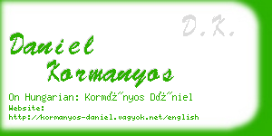 daniel kormanyos business card